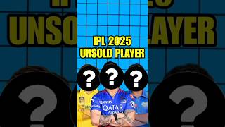 Top 3 IPL Player WHO Unsold Ipl 2025 मेगा नीलामी cricket viratkohli sirajipl2024 rcb [upl. by Dopp]