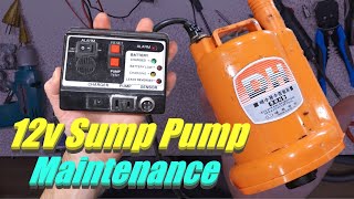 12v Backup Sump Pump Maintenance [upl. by Ellocin]