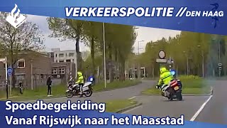 Spoedbegeleiding vanaf Rijswijk naar het Maasstad Ziekenhuis in de spits [upl. by Mcquillin843]