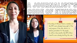 A Journalists Code of Ethics Creative Reporting [upl. by Myrle]