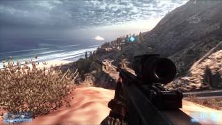 Battlefield 3  Singleplayer weapons Barrett M82 50 caliber BMG and strange knife  awesome sound [upl. by Yknarf]