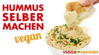 Hummus Rezept vegan  HUMMUS SELBER MACHEN [upl. by Anayia]