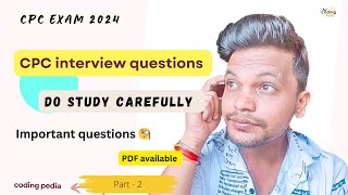 CPC interview questions ll Important questions ll Part 2 aapc cpc cpt medicalcoding cpcexam [upl. by Nelie377]