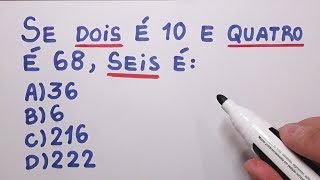 🔥RACIOCÍNIO LÓGICO 90 ACERTAM essa questão  Veja como é fácil de resolvêla [upl. by Tnomad82]