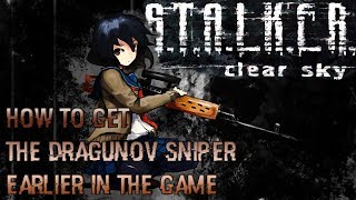 STALKER Clear Sky PC How to obtain the Dragunov Sniper Rifle early in the game HD720p [upl. by Aleahc92]