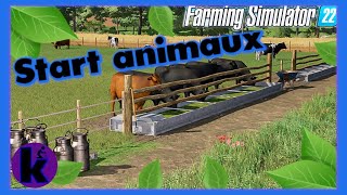 Fs22 Guide débutant Start Animaux Comment bien débuter farming simulator avec les animaux [upl. by Uhn]