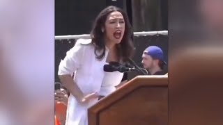 ‘Is she ok’ AOC loses it at Bronx rally [upl. by Vani]