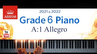 ABRSM 20212022 Grade 6 A1 Allegro  G B Pescetti Piano exam piece [upl. by Ahsimik]