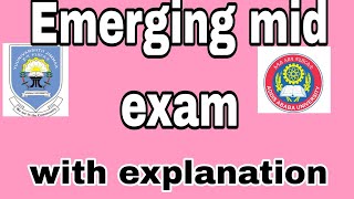 🔴Emerging technology Mid exam with explanation [upl. by Ris904]