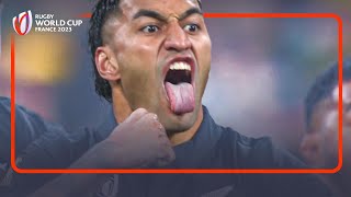 All Blacks INCREDIBLE Rugby World Cup 2023 final haka [upl. by Ecnatsnoc248]