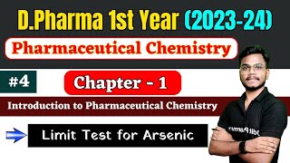 Limit Test for Arsenic । Chapter1 Introduction to Pharmaceutical Chemistry । DPharma 1st Year [upl. by Yrram]