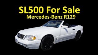 SL500 MERCEDES BENZ R129 ROADSTER FOR SALE 1 OWNER EXTERIOR [upl. by Sucramraj]