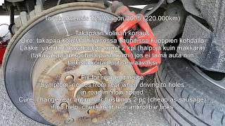 Toyota Avensis T25 how to change rear antirollbar bushings  takavakaajan kumien vaihto [upl. by Mira100]