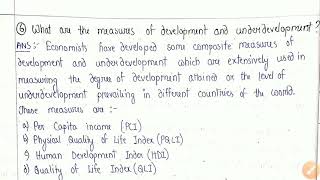 Measures of Development and Underdevelopment [upl. by Ayanej]