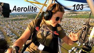 Aerolite 103 Flight from South Carolina to Oshkosh 2023 [upl. by Mairhpe]