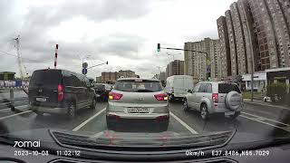 Driving in Moscow agglomeration Химки  Люберцы  Быково 08102023 timelapse 4x [upl. by Ashby]