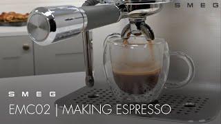 How to Make an Espresso  Smeg EMC02 [upl. by Emeline243]