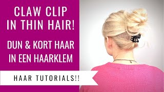 ZO DOE JE EEN HAARKLEM IN DUN EN KORT HAAR  How to wear a claw clip in thin hair  Dazzling Beauty [upl. by Annola]