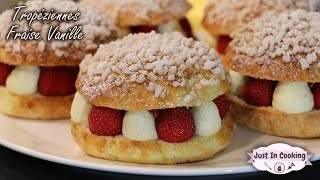 Recette des Petites Tropéziennes Fraise Vanille [upl. by Miculek]