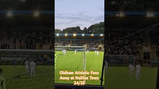 Oldham Athletic Fans singing away at FC Halifax Town 202425 oldhamathletic oafc [upl. by Ettennek]