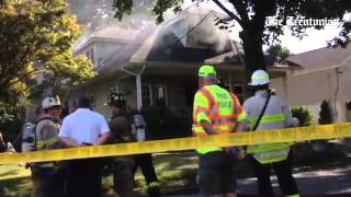 Video Scenes from Hamilton NJ house fire Trentonian [upl. by Aihtyc]