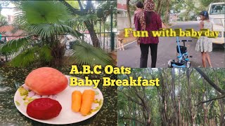 ABC Oats Baby Breakfast  Enjoying With My Baby Doll  Sitara Sabrin Duniya Vlog 😊😊😊 [upl. by Aicatsan]