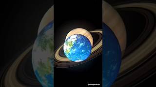 Saturn vs earth hitting in space 😱 saturn earth space solar [upl. by Dosia]