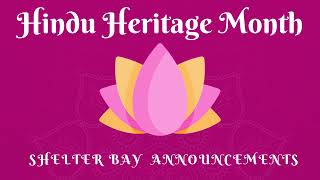 Shelter Bay Hindu Heritage Month [upl. by Nohsav]