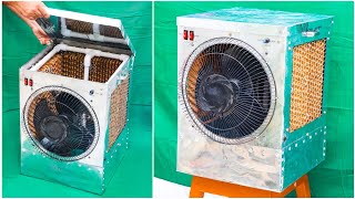 How To Make A DC Air Cooler  Battery Powered Cooler [upl. by Hanad]