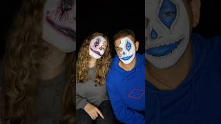 Čija maska je bolja🤡 viral video halloween facepaint spookyseason [upl. by Ecraep152]