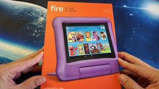 2019 Amazon Fire 7 Kids Edition Tablet 7quot Display w KidProof Case Unboxing [upl. by Baecher]