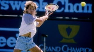 ANDRE AGASSI FUNNY HIGHLIGHTS from the 80s new [upl. by Atinej]