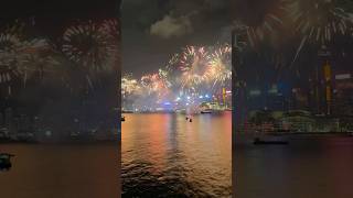 Epic Hong Kong National Day Fireworks 2024 🎆 travel fireworks [upl. by Anirrak]