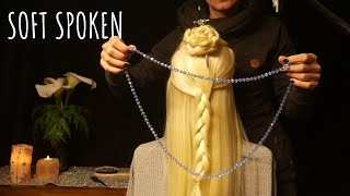 Romantasy hairstyle  braiding and brushing with soft spoken and whisper  ASMR [upl. by Oznofla]