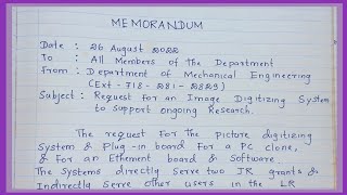 How to write a Memorandum  How to write a Business Memorandum Memo Business Memo [upl. by Coady]