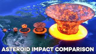 Asteroid impact Comparison On Earth☄️🌎🔥 [upl. by Lrigybab]