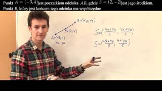 KLASYK   Geometria analityczna 1  Środek odcinka [upl. by Lyrem]