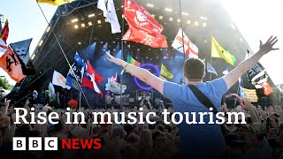 International music tourism leads to boost in UK economy  BBC News [upl. by Jillayne]