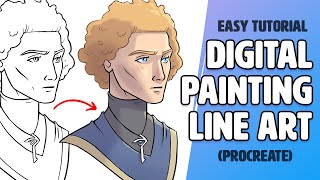 Digital Painting Line Art Beginners Tutorial for Procreate [upl. by Ashmead819]