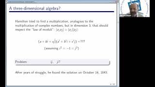 Day 01d Alberto Elduque Composition algebras 1 [upl. by Kaya657]