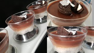 تحلية اوريو باردة 🍮بمقادير بسيطة موجودة في كل بيت dessert oreosverrines oreos [upl. by Irtak]