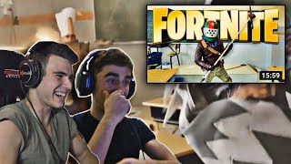 ALECMOLON y ELNOOT REACCIONAN a CLASE DE FORTNITE  PELICULA de FORTNITE [upl. by Nyleaj]