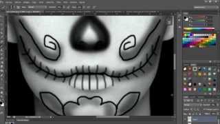 Tutorial como crear una catrina en photoshop [upl. by Hayotal]