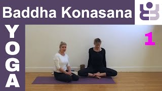 Baddha Konasana Tutorial  Iyengar Yoga for Beginners1 [upl. by Dygert]