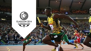 Usain Bolts 4 x 100 Heat  Unmissable Moments [upl. by Tarryn]