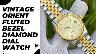 Vintage Orient Fluted Bezel Diamond Dial Watch [upl. by Niltiac664]