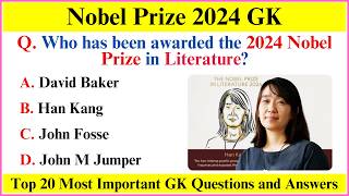 Nobel Prize 2024  Nobel Prize 2024 Current Affairs  2024 Nobel Prize Winners [upl. by Jorie]