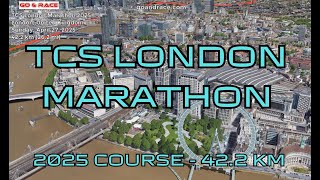 TCS London Marathon 2025 fly over the marathon course Video of the race path [upl. by Adanar]