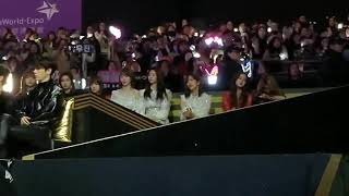 IZONE reaction to Wanna One Spring Breeze at MAMA 2018 in Hongkong [upl. by Ardnuaed]