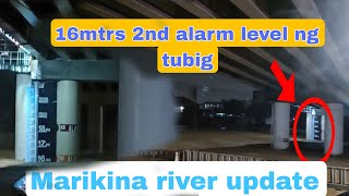 2nd alarm na 16mtrs na level ng tubig Dito sa Marikina river [upl. by Gerianna24]